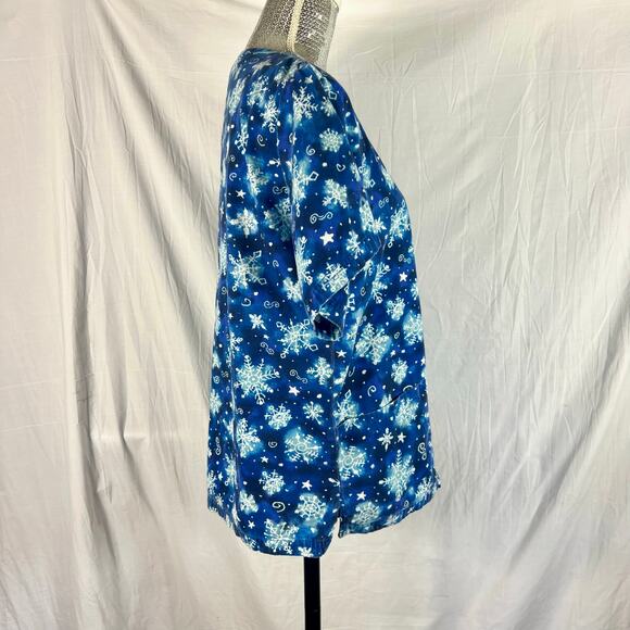 UA Scrubs Winter Snowflake Set Women's Small Top Pants Pockets Nursing Medical - Picture 5 of 10